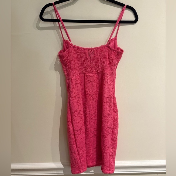 Hello Molly LACEY LOOKS MINI DRESS PINK Size Small US 4 - Picture 6 of 10